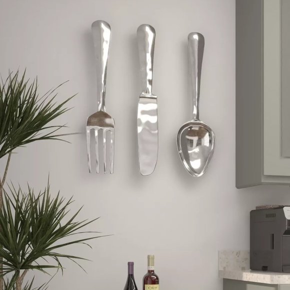 Spoon Knife and Fork Utensil Kitchen Wall Art - Picture 1 of 4